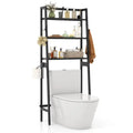 Scaffale portaoggetti a 3 ripiani da bagno sopra il WC con ripiani regolabili
