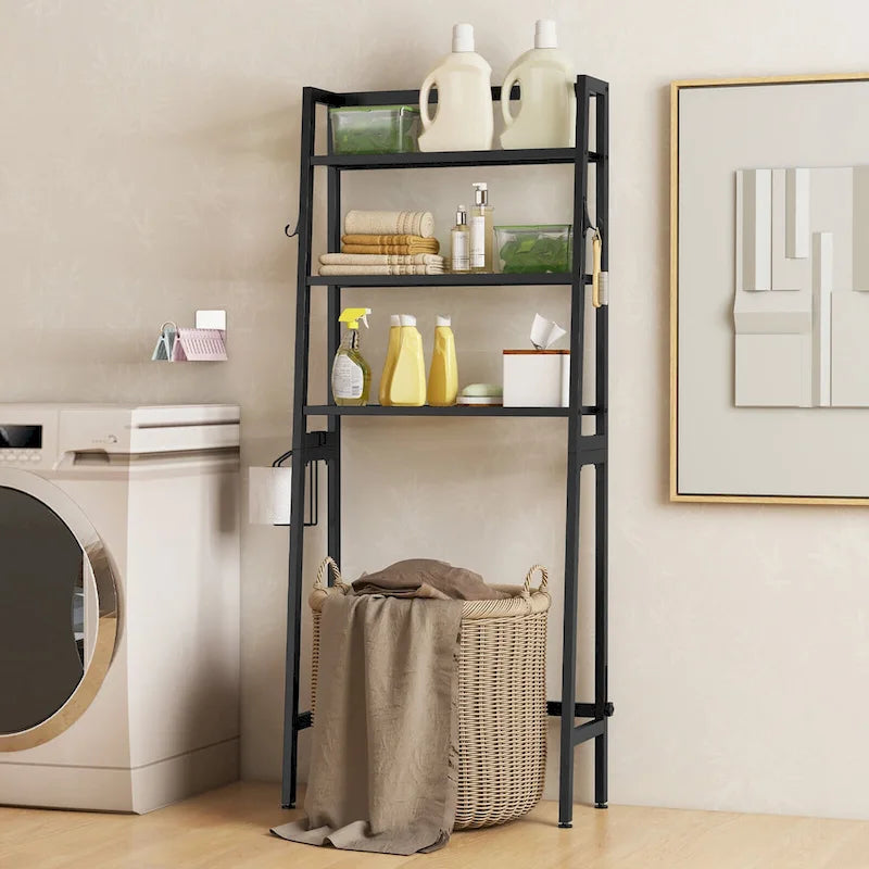 Scaffale portaoggetti a 3 ripiani da bagno sopra il WC con ripiani regolabili