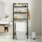 Scaffale portaoggetti a 3 ripiani da bagno sopra il WC con ripiani regolabili