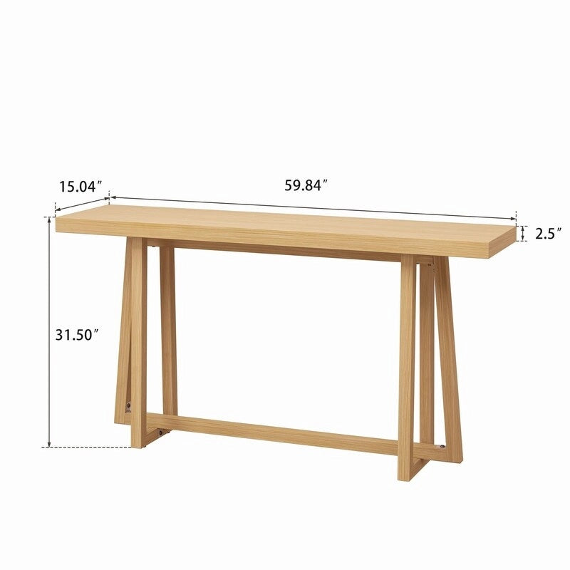 Elegante Consolle Rettangolare da Esterno, con Struttura Robusta, per Ingresso e Corridoio