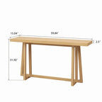 Elegante Consolle Rettangolare da Esterno, con Struttura Robusta, per Ingresso e Corridoio