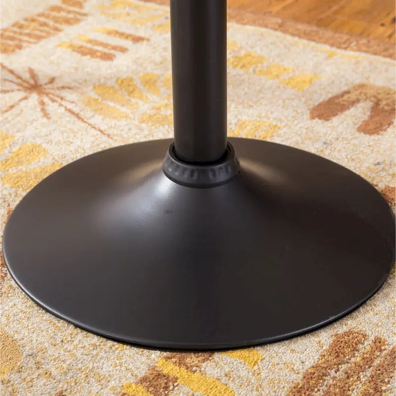 Tavolino rotondo moderno con altezza regolabile pneumatica e base robusta per il soggiorno