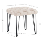 Pouf quadrato in velluto