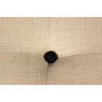 Pouf quadrato imbottito blu con bottoni capitonné