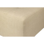 Pouf quadrato imbottito blu con bottoni capitonné