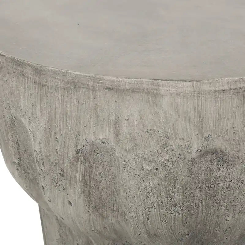 Tavolino d'appoggio decorativo contemporaneo in calcestruzzo leggero per interni ed esterni