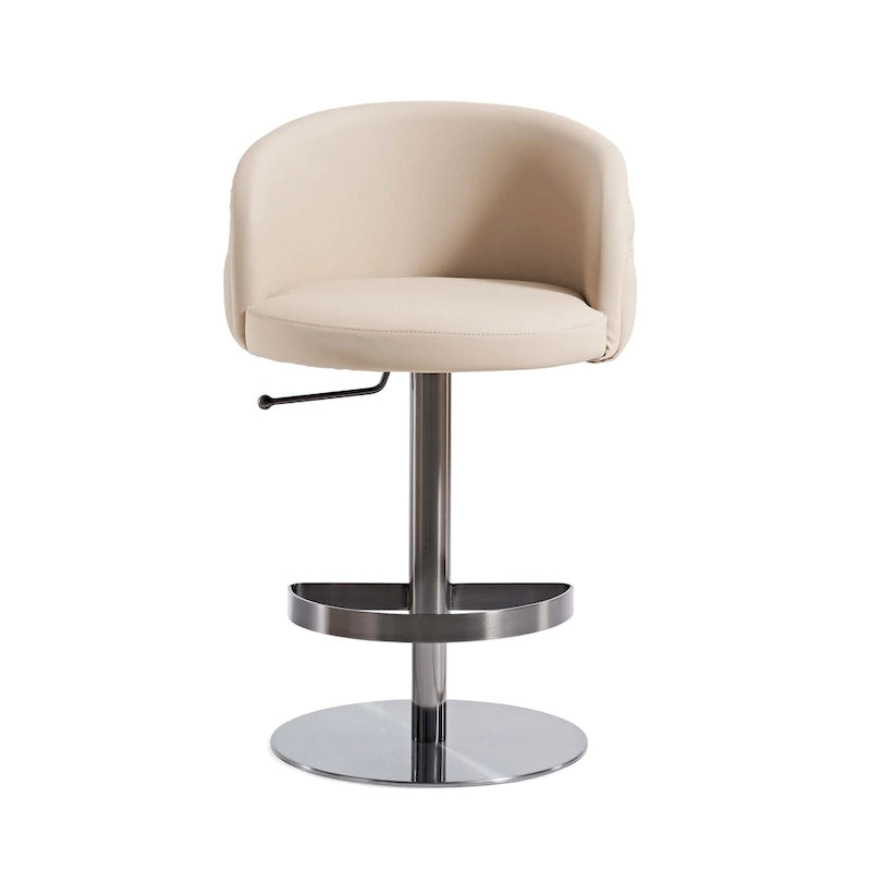 Sgabello da bar in PU color kaki, regolabile in altezza e girevole, per cucine, bar, ristoranti e caffetterie