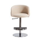 Sgabello da bar in PU color kaki, regolabile in altezza e girevole, per cucine, bar, ristoranti e caffetterie