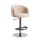 Sgabello da bar in PU color kaki, regolabile in altezza e girevole, per cucine, bar, ristoranti e caffetterie