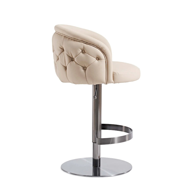 Sgabello da bar in PU color kaki, regolabile in altezza e girevole, per cucine, bar, ristoranti e caffetterie