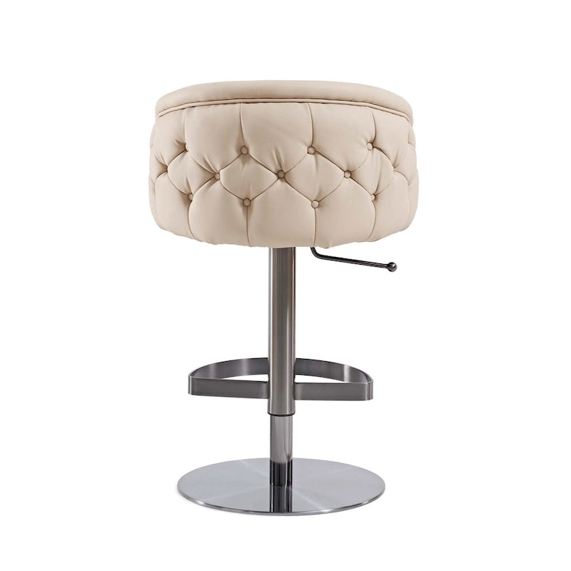 Sgabello da bar in PU color kaki, regolabile in altezza e girevole, per cucine, bar, ristoranti e caffetterie