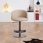 Sgabello da bar in PU color kaki, regolabile in altezza e girevole, per cucine, bar, ristoranti e caffetterie