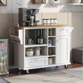Carrello da cucina con ripiano in legno massiccio e ruote bloccabili