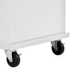 Carrello da cucina con ripiano in legno massiccio e ruote bloccabili
