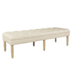 Panca Lunga Classica con Rivestimento Trapuntato - Ecopelle