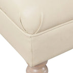 Panca Lunga Classica con Rivestimento Trapuntato - Ecopelle