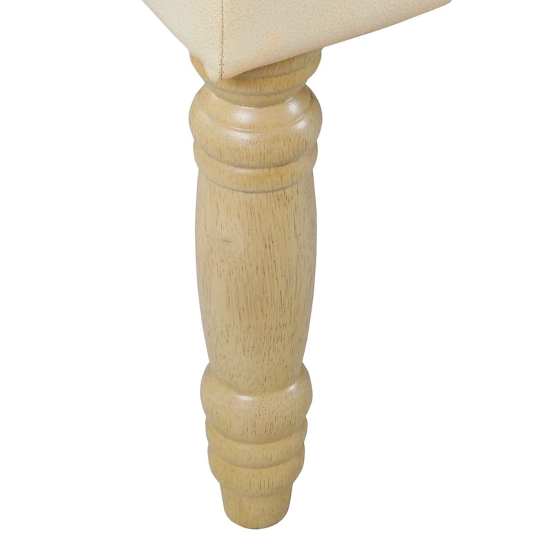 Panca Lunga Classica con Rivestimento Trapuntato - Ecopelle