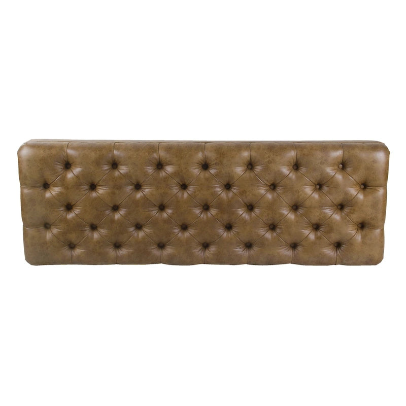 Panca Lunga Classica con Rivestimento Trapuntato - Ecopelle