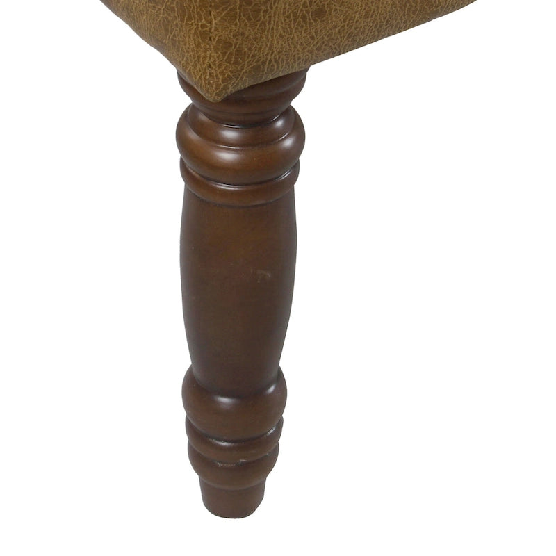 Panca Lunga Classica con Rivestimento Trapuntato - Ecopelle