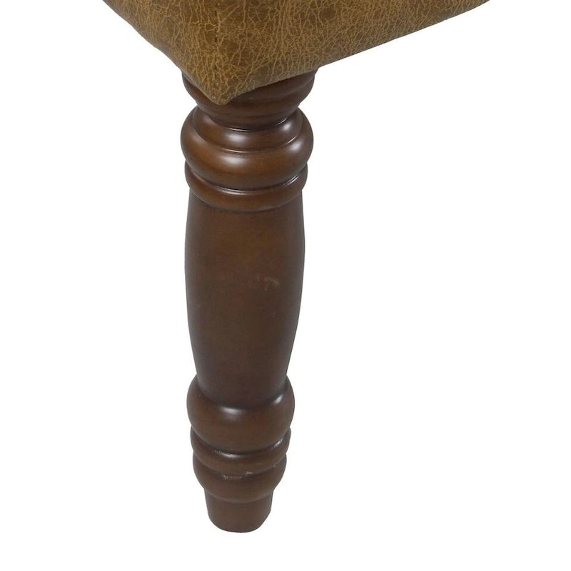 Panca Lunga Classica con Rivestimento Trapuntato - Ecopelle