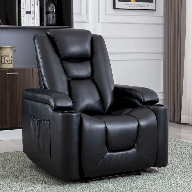 Poltrona reclinabile elettrica in pelle, per home theater, morbida
