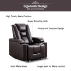 Poltrona reclinabile elettrica in pelle, per home theater, morbida