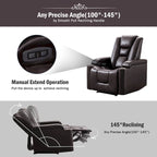 Poltrona reclinabile elettrica in pelle, per home theater, morbida