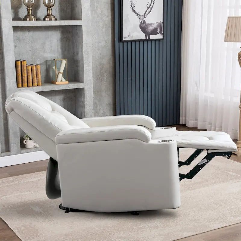Poltrona reclinabile elettrica in pelle, per home theater, morbida