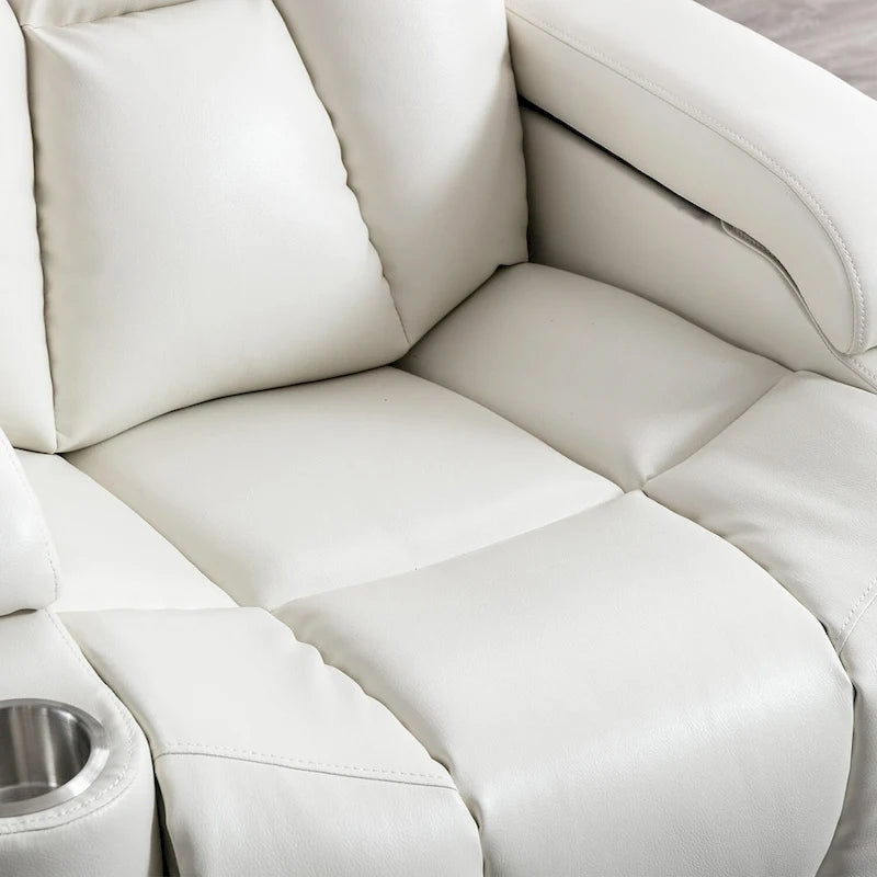 Poltrona reclinabile elettrica in pelle, per home theater, morbida