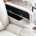 Poltrona reclinabile elettrica in pelle, per home theater, morbida