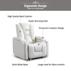 Poltrona reclinabile elettrica in pelle, per home theater, morbida