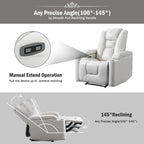Poltrona reclinabile elettrica in pelle, per home theater, morbida