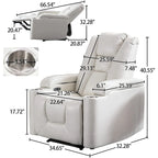 Poltrona reclinabile elettrica in pelle, per home theater, morbida
