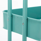 Carrello Utilità in Metallo a 4 Ripiani con Ruote, Scaffali Portaoggetti - 45x35x109 cm