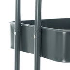 Carrello Utilità in Metallo a 4 Ripiani con Ruote, Scaffali Portaoggetti - 45x35x109 cm