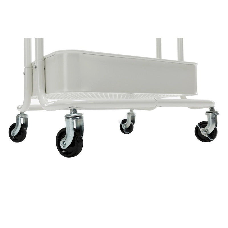 Carrello Utilità in Metallo a 4 Ripiani con Ruote, Scaffali Portaoggetti - 45x35x109 cm