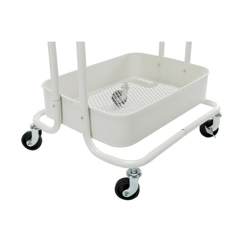 Carrello Utilità in Metallo a 4 Ripiani con Ruote, Scaffali Portaoggetti - 45x35x109 cm
