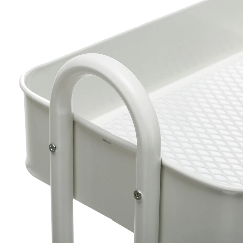 Carrello Utilità in Metallo a 4 Ripiani con Ruote, Scaffali Portaoggetti - 45x35x109 cm
