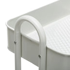 Carrello Utilità in Metallo a 4 Ripiani con Ruote, Scaffali Portaoggetti - 45x35x109 cm