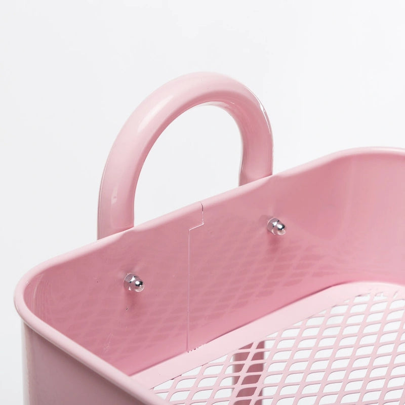 Carrello Utilità in Metallo a 4 Ripiani con Ruote, Scaffali Portaoggetti - 45x35x109 cm