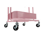 Carrello Utilità in Metallo a 4 Ripiani con Ruote, Scaffali Portaoggetti - 45x35x109 cm
