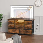 Mobile TV con cassetti e prese di corrente e LED per TV da 55" - 55 pollici