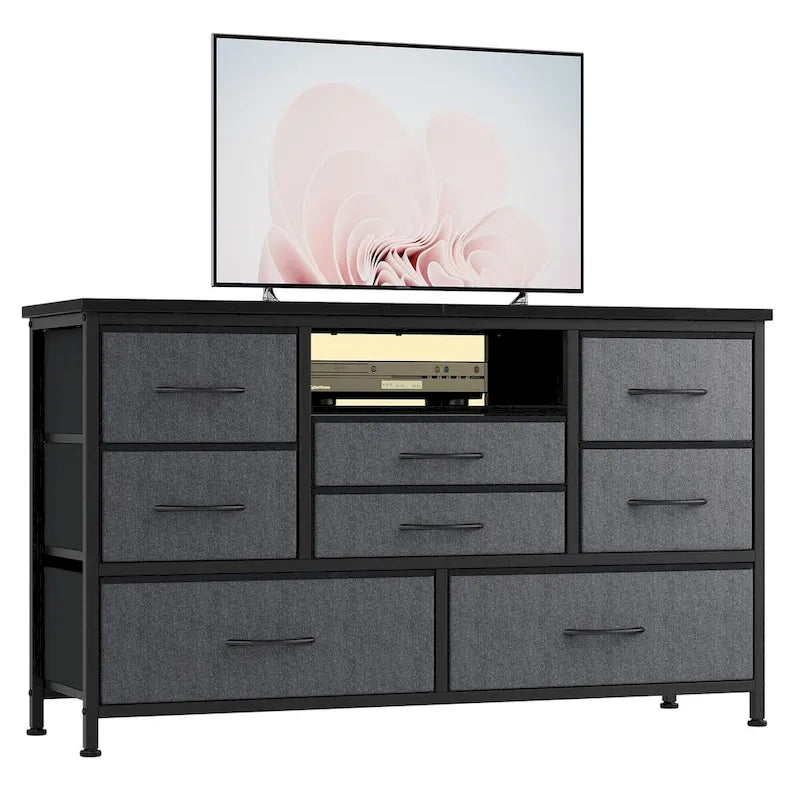Mobile TV con cassetti e prese di corrente e LED per TV da 55" - 55 pollici
