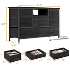 Mobile TV con cassetti e prese di corrente e LED per TV da 55" - 55 pollici