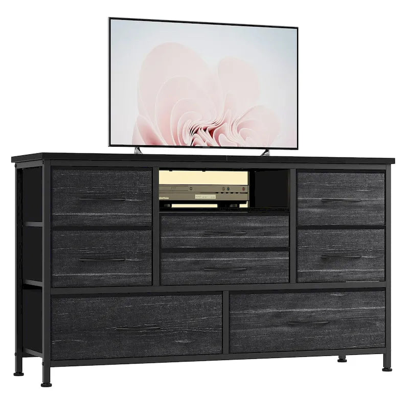 Mobile TV con cassetti e prese di corrente e LED per TV da 55" - 55 pollici