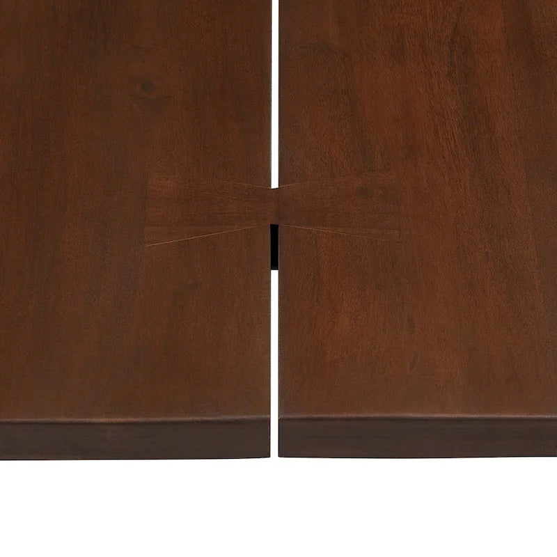 Tavolo da pranzo in legno di acacia con bordo naturale